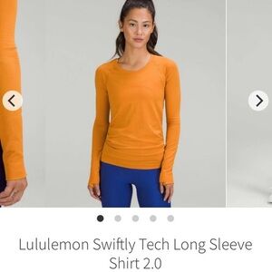 Lululemon swiftly tech 2.0 in Autumn Orange!